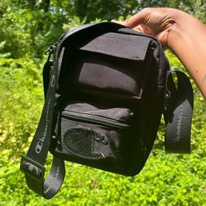 Champion Crossbody Black Fanny Pack with Pocket Storage
